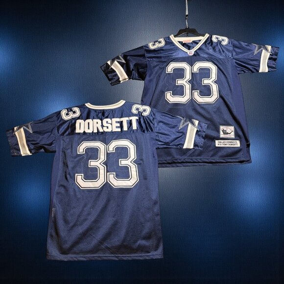 Mitchell & Ness Throwback Dallas Cowboys Tony Dorsett #33 Jersey - Picture 1 of 11